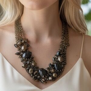 Cara New York Silver Charm Statement Necklace NWT (BR999/3)